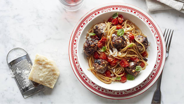 spaghettis aux boulettes de boeuf : Recette de spaghettis aux boulettes de  boeuf