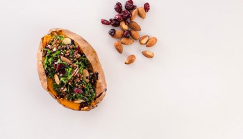 Quinoa Kale Stuffed Sweet Potato Mindful by Sodexo Quinoa Kale Stuffed Sweet Potato Mindful by Sodexo