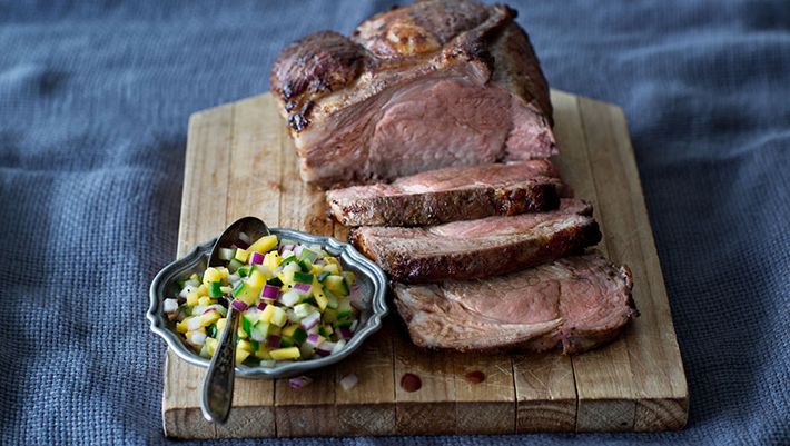 Ellie Krieger s Jerk Pork Loin with Mango Cucumber Salsa Mindful