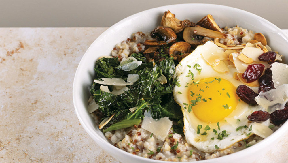 Savory Breakfast Oatmeal with Sunny Side Egg - Mindful by Sodexo Recipes